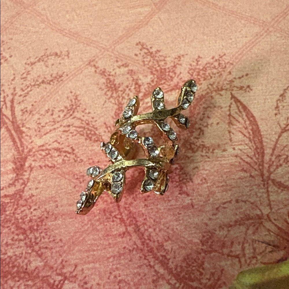 Sparkling Bling Stones Gold CZ Climbing Vine Boho Ear Earring Cuff 2/$18 - Picture 3 of 5